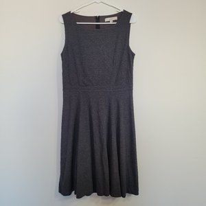 LOFT Gray A Line Sleeveless Dress